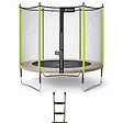 KANGUI - Trampoline jardin Ø 300 cm + filet + échelle - JUMPI 300 - Taupe/Vert - vignette