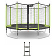 KANGUI - Trampoline jardin Ø 360 cm + filet + échelle - JUMPI 360 - Noir/Vert - vignette