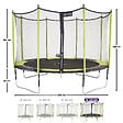 KANGUI - KANGUI Trampoline de jardin 426 cm + filet de sécurité  JUMPI Vert/Noir 430 - vignette