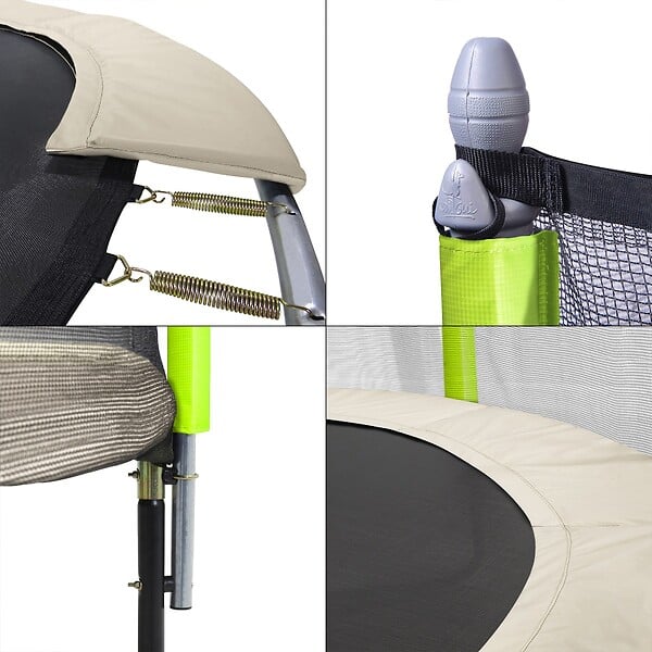KANGUI - Trampoline Ø 360 cm + filet + échelle + bâche + kit d'ancrage - JUMPI 360 - large