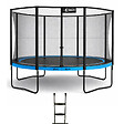 KANGUI - Trampoline de jardin Ø 430cm + filet de sécurité + échelle - PUNCHI 430 Bleu - vignette
