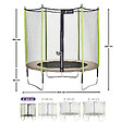 KANGUI - Trampoline jardin Ø 250 cm + filet + échelle - JUMPI 250 - Taupe/Vert - vignette