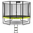 KANGUI - Trampoline de jardin Ø 360cm + filet de sécurité + échelle - PUNCHI 360 Vert - vignette