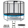 KANGUI - Trampoline Ø 300cm + filet + échelle + bâche + kit ancrage - PUNCHI 300 Bleu - vignette