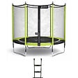KANGUI - Trampoline jardin Ø 250 cm + filet + échelle - JUMPI 250 - Noir/Vert - vignette
