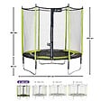 KANGUI - Trampoline jardin Ø 250 cm + filet + échelle - JUMPI 250 - Noir/Vert - vignette