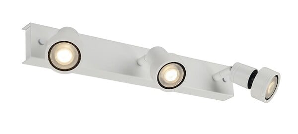 SLV - PURI 3 plafonnier, blanc mat, GU10, max. 3x50W, anneau déco inclus - large