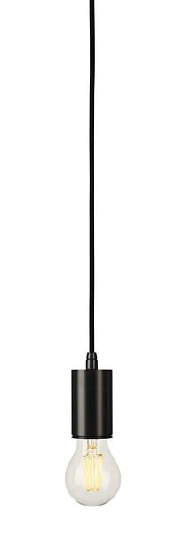 SLV - FITU E27 suspension, ronde, noire, max. 60W, câble nu de 5m - large