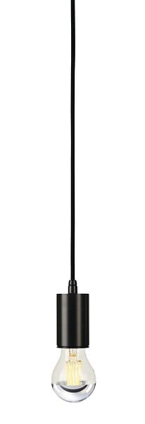 SLV - FITU E27 suspension, ronde, noire, max. 60W, câble nu de 5m - large