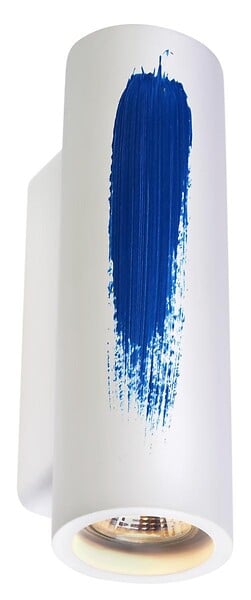 SLV - PLASTRA TUBE rond, applique, plâtre blanc, GU10 - large