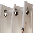 ATMOSPHERA - Rideau Tufy 260x140cm Blanc Imprimé Ballerines Roses - vignette