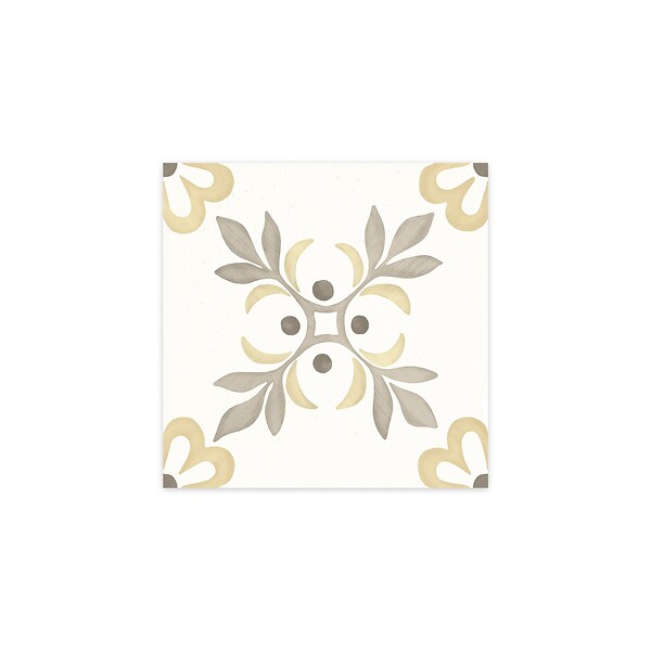 RO'MA NATURE - Carrelage effet Carreau ciment Roselis Jaune 22,3x22,3x0,9 cm Levior - Sol et mur intérieur (vendu par carton de 0,65 m²) - large