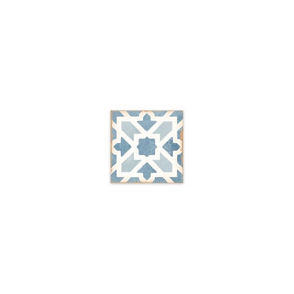 RO'MA NATURE - Carrelage effet Carreau ciment Alzari Bleu 12,4x12,4x0,8 cm Serano - Sol et mur intérieur (vendu par carton de 0,49 m²) - large