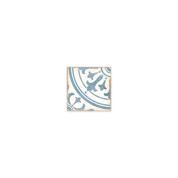 RO'MA NATURE - Carrelage effet Carreau ciment Narelis Bleu 12,3x12,3x0,87 cm Serano - Sol et mur intérieur (vendu par carton de 0,49 m²) - large