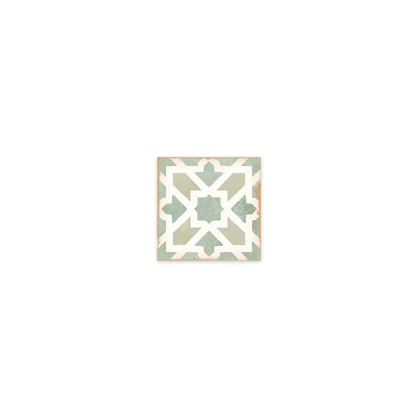 RO'MA NATURE - Carrelage effet Carreau ciment Alzari Vert 12,4x12,4x0,8 cm Serano - Sol et mur intérieur (vendu par carton de 0,49 m²) - large