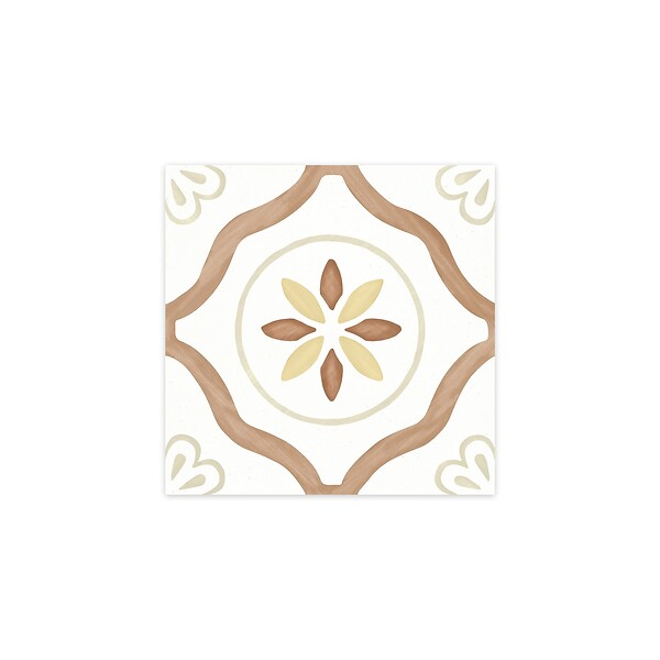 RO'MA NATURE - Carrelage effet Carreau ciment Azoria Terracotta 22,3x22,3x0,9 cm Levior - Sol et mur intérieur (vendu par carton de 0,65 m²) - large