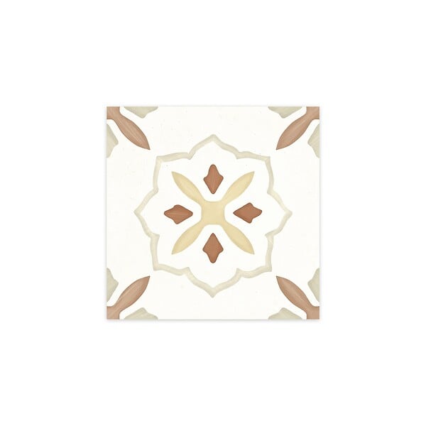 RO'MA NATURE - Carrelage effet Carreau ciment Moralis Terracotta 22,3x22,3x0,9 cm Levior - Sol et mur intérieur (vendu par carton de 0,65 m²) - large
