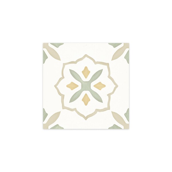 RO'MA NATURE - Carrelage effet Carreau ciment Moralis Vert 22,3x22,3x0,9 cm Levior - Sol et mur intérieur (vendu par carton de 0,65 m²) - large