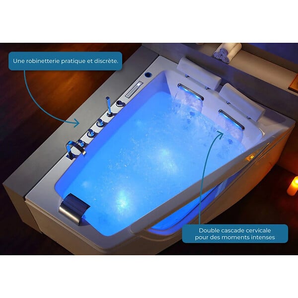 DISTRIBAIN - Baignoire balnéo G-Neptune 47 jets Whirlpool - large