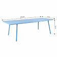 CONCEPT USINE - Table de jardin 10-12 places 234cm bleue BERGAME - vignette