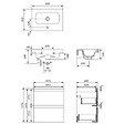 CERSANIT - Meuble salle de bain-50x35cm-Gain de place-Gris Clair-Moduo Slim - vignette