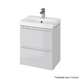 CERSANIT - Meuble salle de bain-50x35cm-Gain de place-Gris Clair-Moduo Slim - vignette