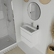 CERSANIT - Meuble salle de bain-60x37.5cm-Gain de place-Blanc Brillant-Moduo Slim - vignette