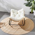 CONCEPT USINE - Fauteuil à bascule en résine tressée coussin beige CANGGU - vignette