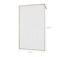 AURLANE - Paroi de douche 120x200 HINATA - Style Japandi Geometrique - Cadre Effet Bois - Verre 6mm - vignette