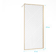 AURLANE - Paroi de douche 90x200 HINATA - Style Japandi Geometrique - Cadre Effet Bois - Verre 6mm - vignette