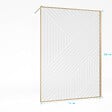 AURLANE - Paroi de douche 140x200 HINATA - Style Japandi Geometrique - Cadre Effet Bois - Verre 6mm - vignette