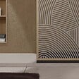 AURLANE - Paroi de douche 120 x 200 HINATA style Japandi courbes douces - Cadre effet Bois - Verre 6mm - vignette