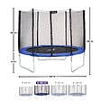 KANGUI - KANGUI Trampoline rond Bleu Ø300cm avec filet, échelle, bâche et kit ancrage - vignette