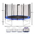 KANGUI - KANGUI Trampoline rond Bleu Ø430cm avec filet, échelle, bâche et kit ancrage - vignette