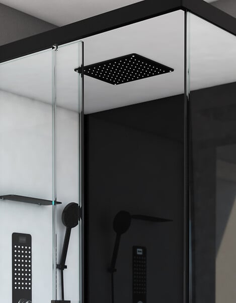 AURLANE - Cabine de douche 110x80x215cm - Verre Trempé - Mitigeur Chrome - DUALITY 3 RECTANGLE - large