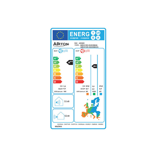 AIRTON - Pack Climatiseur reversible bi-split AIRTON - A Poser Soi-meme - 2500W - 2500W - Readyclim 2x6M - WIFI - large