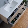KIAMAMI VALENTINA - Meuble De Salle De Bains Avec Lavabo 120Cm Avec Tiroirs Chêne Naturel | Berlin - vignette