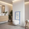 ROCA - Pack WC bâti-support + WC suspendu sans bride Swiss Aqua Technologies avec abattant SoftClose + plaque (ROSTINWR04-FR) - vignette