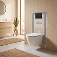 ROCA - Pack WC bâti-support + WC suspendu sans bride Swiss Aqua Technologies avec abattant SoftClose + plaque (ROSTINWR06-FR) - vignette