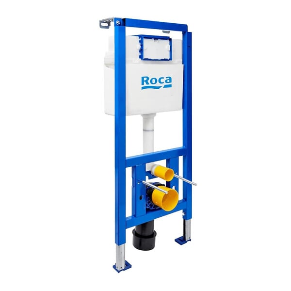 ROCA - Pack WC bâti-support + WC suspendu sans bride Swiss Aqua Technologies avec abattant SoftClose + plaque (ROSTINWR06-FR) - large