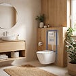 ROCA - Pack WC bâti-support + WC suspendu sans bride Swiss Aqua Technologies avec abattant SoftClose + plaque (ROSTINWR02-FR) - vignette