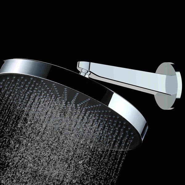 SWISS AQUA TECHNOLOGIES - Douche de tête 1 jet ronde, diamètre 30 cm, noir mat (SATBSHS81C) - large