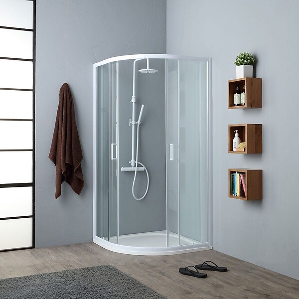 KIAMAMI VALENTINA - Cabine De Douche Transparent Angulaire 90X90 Cm | Venere - large