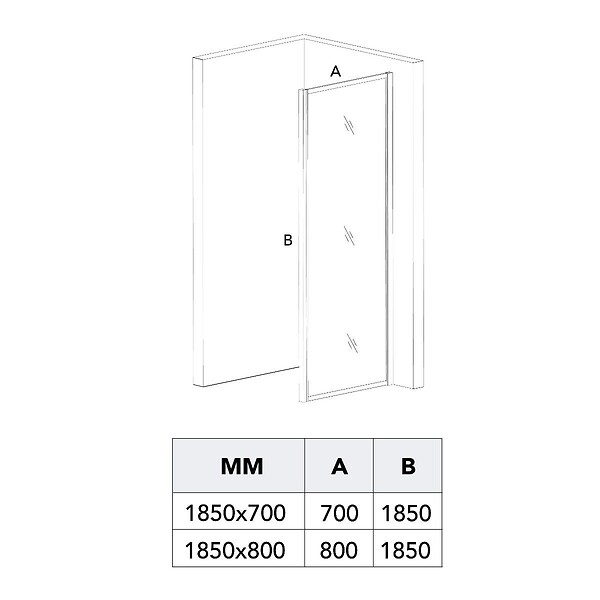 KIAMAMI VALENTINA - Cabine De Douche 3 Faces 70X120x70 Verre Trempé Clair 6Mm - large