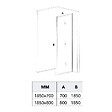 KIAMAMI VALENTINA - Cabine De Douche 3 Faces 70X120x70 Verre Trempé Clair 6Mm - vignette