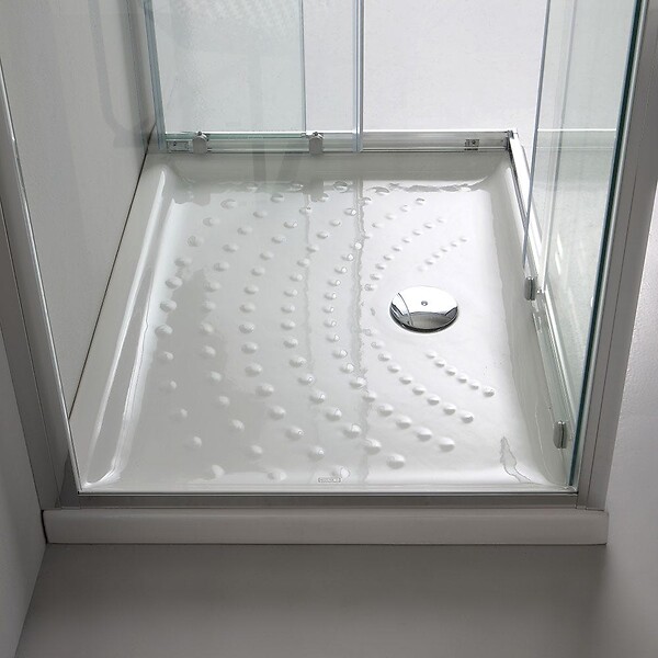 KIAMAMI VALENTINA - Cabine De Douche 3 Faces 70X120x70 Verre Trempé Clair 6Mm - large