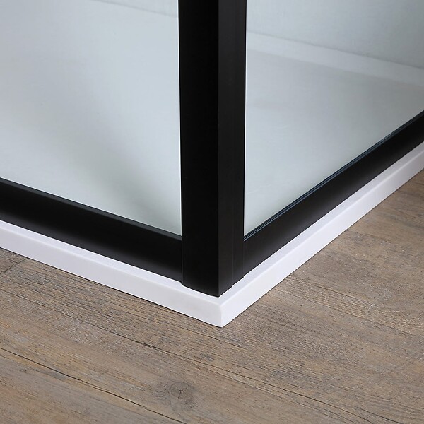 KIAMAMI VALENTINA - Porte De Douche Niche 100 Cm Porte Coulissante + Paroi Fixe 70 Cm | City - large