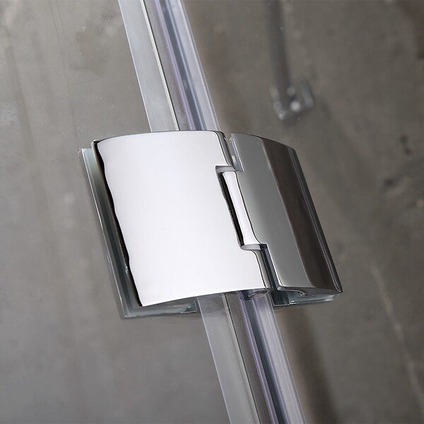 KIAMAMI VALENTINA - Cabine De Douche Carrée Ouverture Angulaire 80X80 En Verre 6 Mm Sans Structure | London  - large