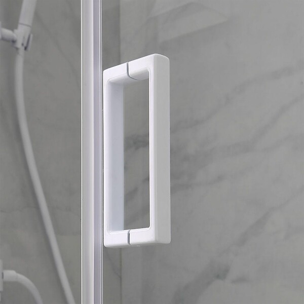 KIAMAMI VALENTINA - Cabine De Douche Carré 80X80 Avec Profils Blancs | Venere - large
