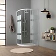 KIAMAMI VALENTINA - Cabine De Douche Incurvée 90X90 Crystal 4 Mm Sérigraphié | Venere - vignette